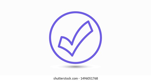 Check Mark Isolated Icon. Checklist button icon. Check mark, tick vector icon. Checkmark Icon Vector. Checklist check mark vector EPS 10