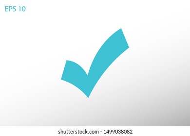 Check Mark Isolated Icon. Checklist button icon. Check mark, tick vector icon. 