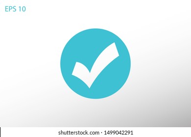 Check Mark Isolated Icon. Checklist button icon. Check mark, tick vector icon. 