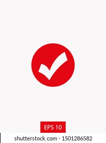 Check Mark Isolated Icon. Checklist button icon. Check mark, tick vector icon. Checkmark Icon Vector. Checklist check mark vector EPS 10