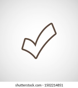 Check Mark Isolated Icon. Checklist button icon. Check mark, tick vector icon. Checkmark Icon Vector. Checklist check mark vector EPS 10