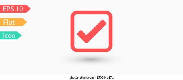Check Mark Isolated Icon. Checklist button icon. Check mark, tick vector icon. Checkmark Icon Vector. Checklist check mark vector EPS 10