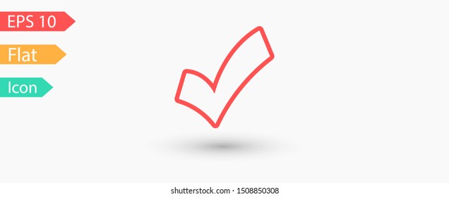 Check Mark Isolated Icon. Checklist button icon. Check mark, tick vector icon. Checkmark Icon Vector. Checklist check mark vector EPS 10