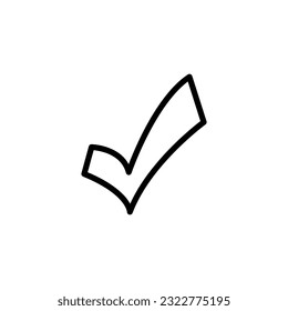 Check Mark Isolated Icon. Checklist button icon. Check mark, tick vector icon. Checkmark Icon flat design, Checklist check mark vector illustration on white background. 