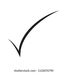 check mark isolated on white background. Vector Illustration.