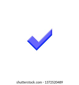 Check Mark Isolated on white background emoji, emoticon