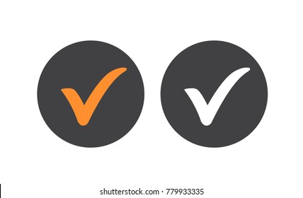 Check mark isolated on white background.