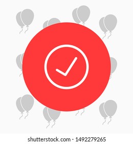 Check Mark Isolated Vector icon . Lorem Ipsum Illustration design