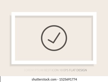 Check Mark Isolated Vector icon . Lorem Ipsum Illustration design