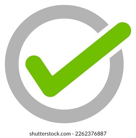 Check mark isolated vector icon.