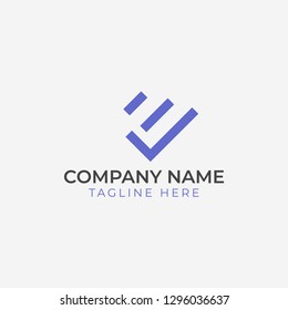 Check mark and letter A logo design