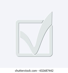 check mark - light gray vector icon