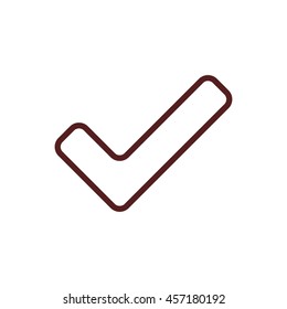 check mark line icon
