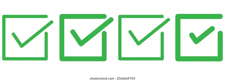 Check mark line icon isolated on white background. Black flat thin icon on modern outline style. Linear symbol and editable stroke. Simple and pixel perfect stroke vector illustration.