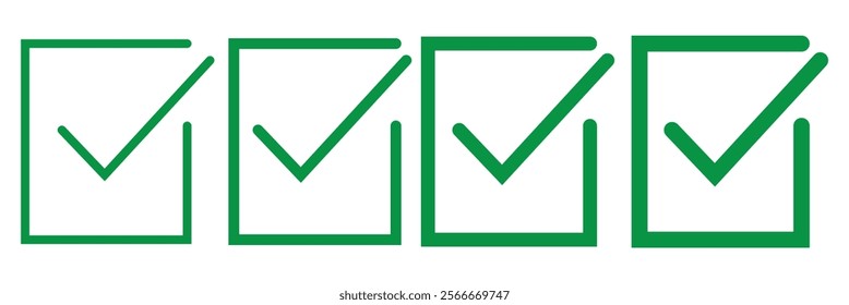Check mark line icon isolated on white background. Black flat thin icon on modern outline style. Linear symbol and editable stroke. Simple and pixel perfect stroke vector illustration.