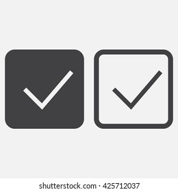 Check Mark Line Icon, Outline And Solid Vector Logo, Linear Pictogram Isolated On White, Pixel Perfect Illustration