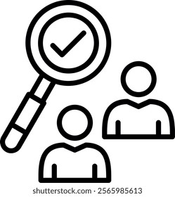 Check Mark Line Vector Icon Design