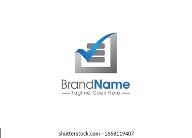 Check Mark List Document Logo