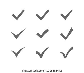 check mark and list icons stock vector