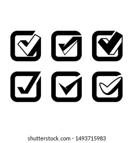 check mark and check list symbols set