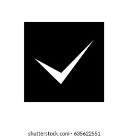 check mark, list, vote icon. flat design. vector illustration.