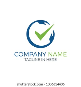 Check Mark Logo with blue and green color