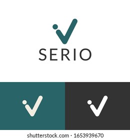 Comprobar el concepto de diseño del logotipo con círculo representa a las personas. Vector para empresas. Eps 10 de moda