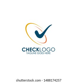 Check mark logo icon design vector illustration