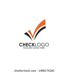 Check mark logo icon design vector illustration