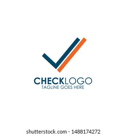 Check mark logo icon design vector illustration