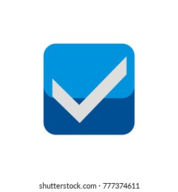 Check mark logo, check mark icon design template vector illustration