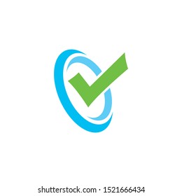 check mark logo icon illustration design 