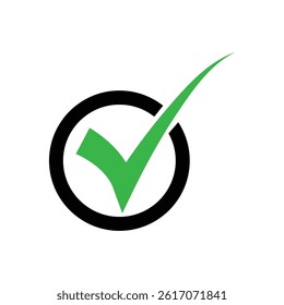 check mark logo icon illustration flat