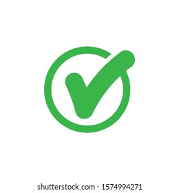 Check mark logo or icon Ok. Check list button icon. button for applications or sites. Seal of quality, approval. Vector illustration.