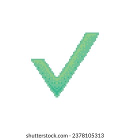 Check Mark Logo Icon in Pixel Art