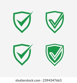marca de verificación icono de logotipo y vector de lista de comprobación de símbolos 