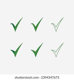 check mark logo icon and symbol checklist design vector 