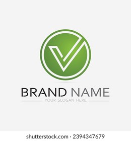 check mark logo icon and symbol checklist design vector 