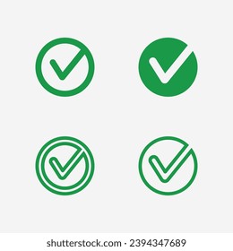 check mark logo icon and symbol checklist design vector 