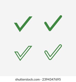 check mark logo icon and symbol checklist design vector 