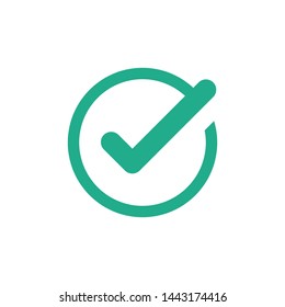 Check mark logo template, vector verified icon design