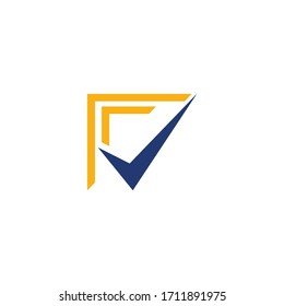 Check mark logo template vector design.