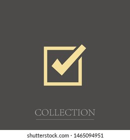 A check mark logo, vector or icon. A symbol of a tick. Accept okey symbol for approvement or cheklist design. A sign of a tick.