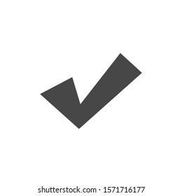 Check mark logo vector or icon. Tick symbol in green color illustration vector or icon. Accept okay symbol for approvement vector or icon or checklist design vector or icon.
