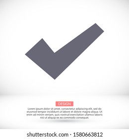 Check mark logo vector or icon. Tick symbol in green color illustration vector or icon. Accept okay symbol for approvement vector or icon or checklist design vector or icon.