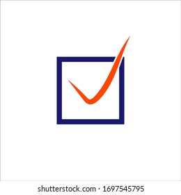 A check mark logo, vector or icon. A symbol of a tick. Accept okey symbol for approvement or cheklist design. A sign of a tick.