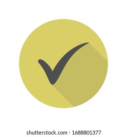 Markieren Sie das lange Schattensymbol. Einfache Bildyph, flache Vektorillustration von Web-Icons für i und ux, Website oder mobile Applikationen