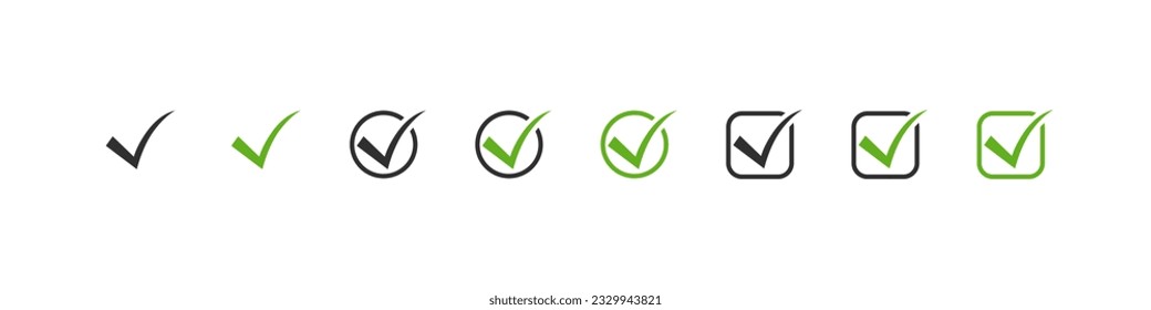 Check Mark. Check marks - vector icons. Vector illustration