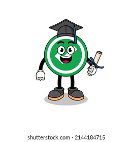 marca mascota con pose de graduación , diseño de caracteres