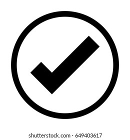  Check mark minimal style Icon vector Eps10